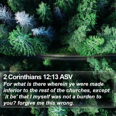 2 Corinthians 12:13 ASV Bible Verse Image