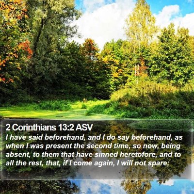2 Corinthians 13:2 ASV Bible Verse Image