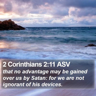 2 Corinthians 2:11 ASV Bible Verse Image