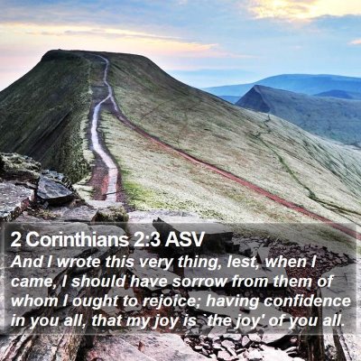 2 Corinthians 2:3 ASV Bible Verse Image