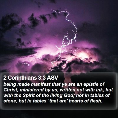 2 Corinthians 3:3 ASV Bible Verse Image