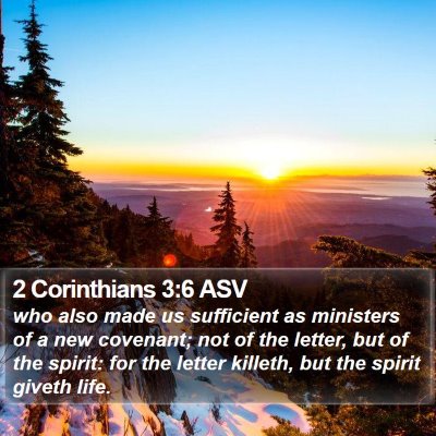 2 Corinthians 3:6 ASV Bible Verse Image