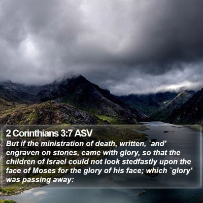 2 Corinthians 3:7 ASV Bible Verse Image