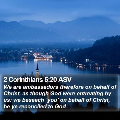 2 Corinthians 5:20 ASV Bible Verse Image