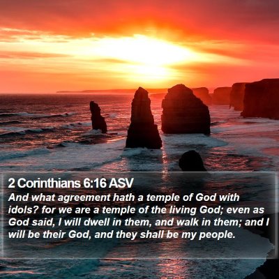 2 Corinthians 6:16 ASV Bible Verse Image