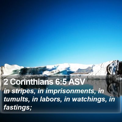 2 Corinthians 6:5 ASV Bible Verse Image