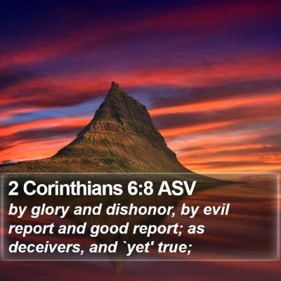 2 Corinthians 6:8 ASV Bible Verse Image