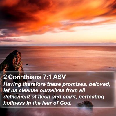 2 Corinthians 7:1 ASV Bible Verse Image