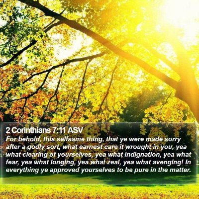 2 Corinthians 7:11 ASV Bible Verse Image