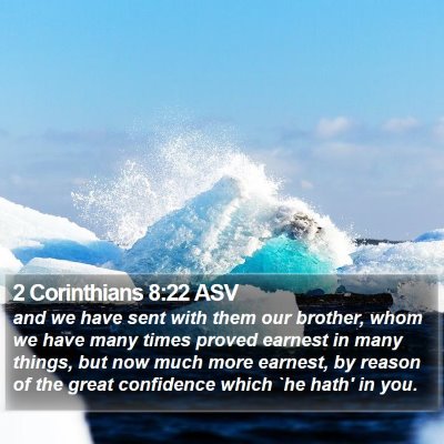2 Corinthians 8:22 ASV Bible Verse Image