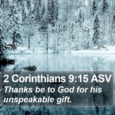 2 Corinthians 9:15 ASV Bible Verse Image