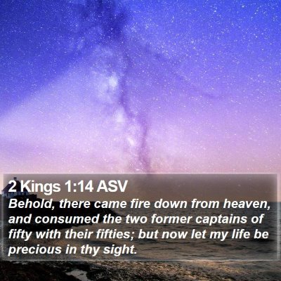 2 Kings 1:14 ASV Bible Verse Image