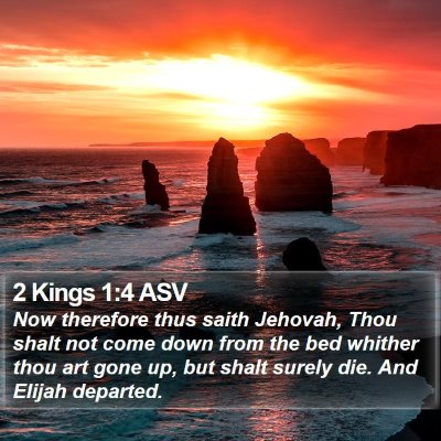 2 Kings 1:4 ASV Bible Verse Image