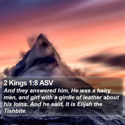 2 Kings 1:8 ASV Bible Verse Image