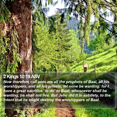 2 Kings 10:19 ASV Bible Verse Image