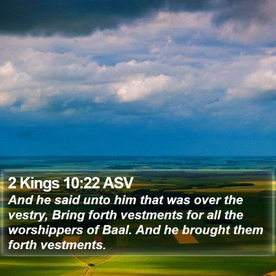 2 Kings 10:22 ASV Bible Verse Image