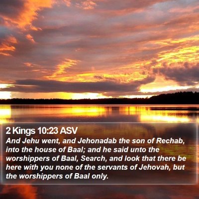 2 Kings 10:23 ASV Bible Verse Image