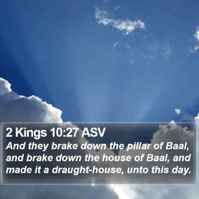2 Kings 10:27 ASV Bible Verse Image