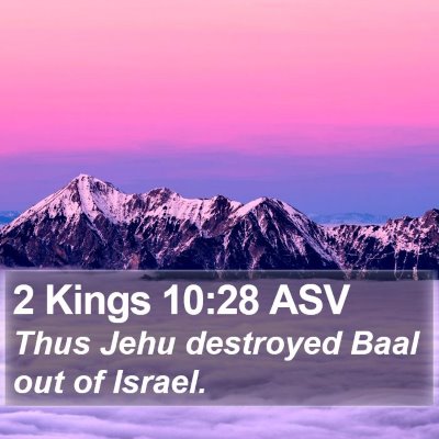 2 Kings 10:28 ASV Bible Verse Image