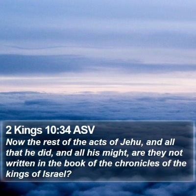 2 Kings 10:34 ASV Bible Verse Image
