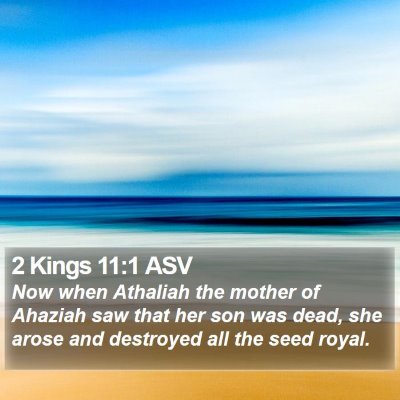2 Kings 11:1 ASV Bible Verse Image
