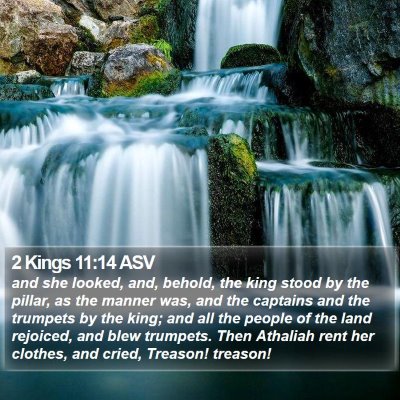 2 Kings 11:14 ASV Bible Verse Image
