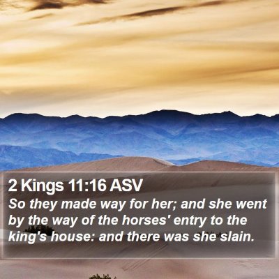2 Kings 11:16 ASV Bible Verse Image