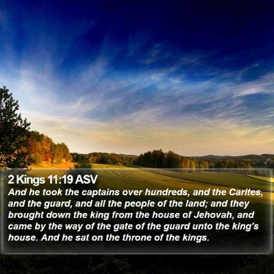 2 Kings 11:19 ASV Bible Verse Image
