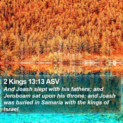 2 Kings 13:13 ASV Bible Verse Image