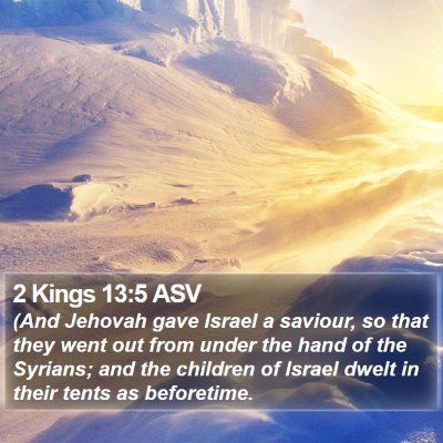 2 Kings 13:5 ASV Bible Verse Image