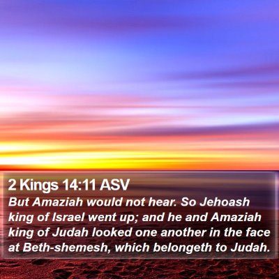 2 Kings 14:11 ASV Bible Verse Image