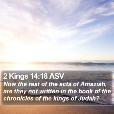 2 Kings 14:18 ASV Bible Verse Image