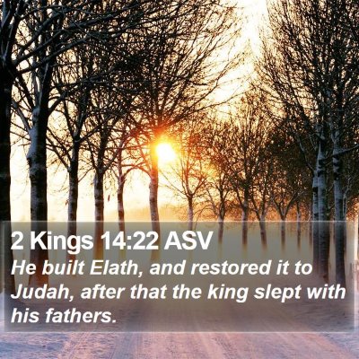 2 Kings 14:22 ASV Bible Verse Image