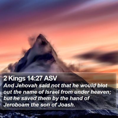 2 Kings 14:27 ASV Bible Verse Image