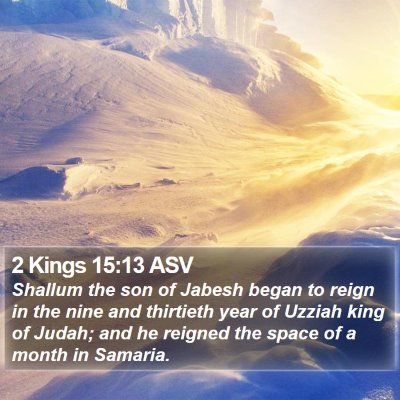 2 Kings 15:13 ASV Bible Verse Image