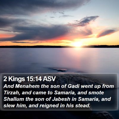 2 Kings 15:14 ASV Bible Verse Image