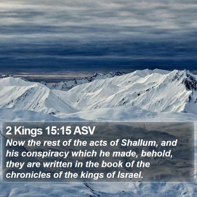 2 Kings 15:15 ASV Bible Verse Image