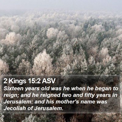 2 Kings 15:2 ASV Bible Verse Image