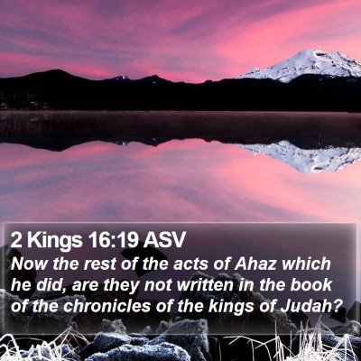 2 Kings 16:19 ASV Bible Verse Image