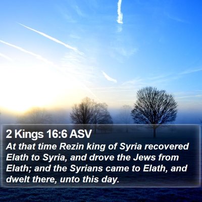 2 Kings 16:6 ASV Bible Verse Image