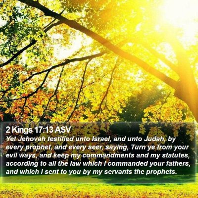 2 Kings 17:13 ASV Bible Verse Image