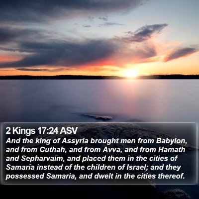 2 Kings 17:24 ASV Bible Verse Image