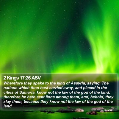 2 Kings 17:26 ASV Bible Verse Image