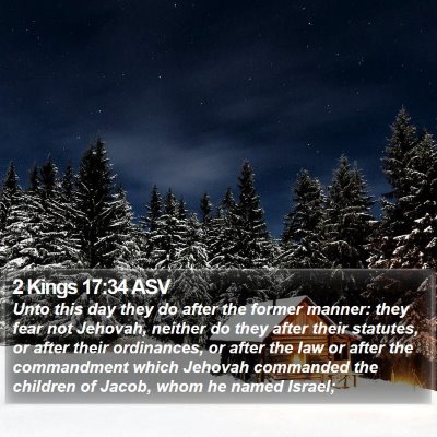 2 Kings 17:34 ASV Bible Verse Image