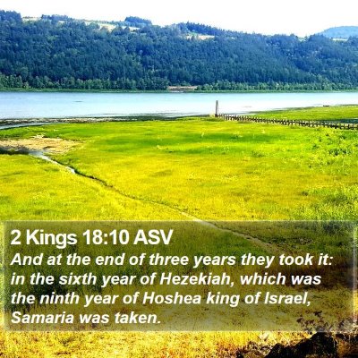 2 Kings 18:10 ASV Bible Verse Image
