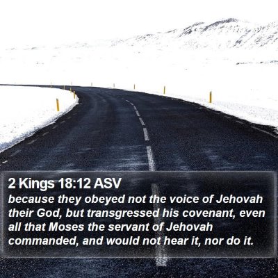 2 Kings 18:12 ASV Bible Verse Image