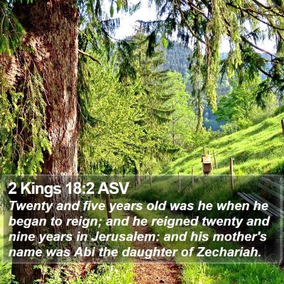 2 Kings 18:2 ASV Bible Verse Image