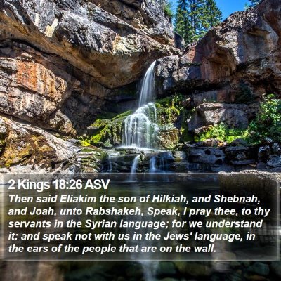 2 Kings 18:26 ASV Bible Verse Image