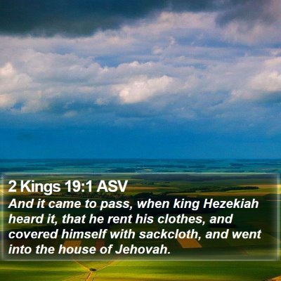 2 Kings 19:1 ASV Bible Verse Image