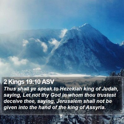 2 Kings 19:10 ASV Bible Verse Image